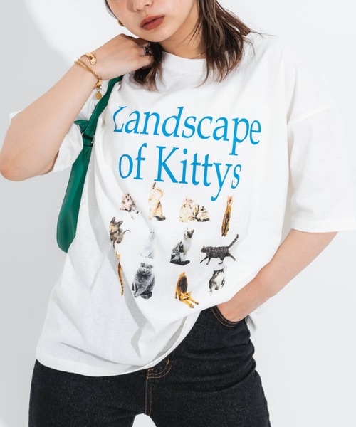 nemne store（ネンネストア）の「ビッグシルエットアソートプリントT（Tシャツ/カットソー・レディース・ピンク/ブルー/オートミール/ホワイト系その他/ホワイト系その他2/ホワイト系その他3・フリー）」の2枚目の写真