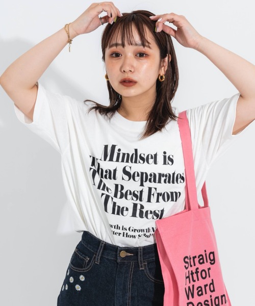 nemne store（ネンネストア）の「ビッグシルエットアソートプリントT（Tシャツ/カットソー・レディース・ピンク/ブルー/オートミール/ホワイト系その他/ホワイト系その他2/ホワイト系その他3・フリー）」の9枚目の写真