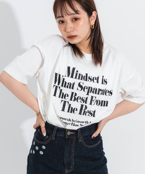 nemne store（ネンネストア）の「ビッグシルエットアソートプリントT（Tシャツ/カットソー・レディース・ピンク/ブルー/オートミール/ホワイト系その他/ホワイト系その他2/ホワイト系その他3・フリー）」の8枚目の写真