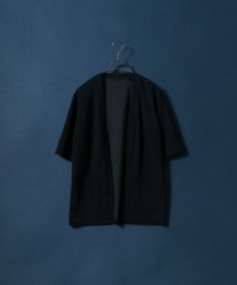 Georgette Buttonless Loose Cardigan/ジョーゼット ボタンレス 5分袖 ルーズカーディガン