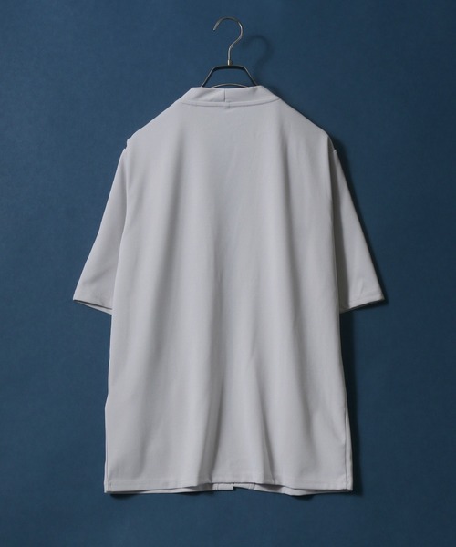 ANPAS（アンパス）の「Georgette Buttonless Loose Cardigan/ジョーゼット ボタンレス 5分袖 ルーズカーディガン（カーディガン/ボレロ・メンズ・ブラック/ライトグレー/ネイビー・LL/M/L）」の16枚目の写真