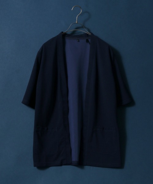ANPAS（アンパス）の「Georgette Buttonless Loose Cardigan/ジョーゼット ボタンレス 5分袖 ルーズカーディガン（カーディガン/ボレロ・メンズ・ブラック/ライトグレー/ネイビー・LL/M/L）」の17枚目の写真