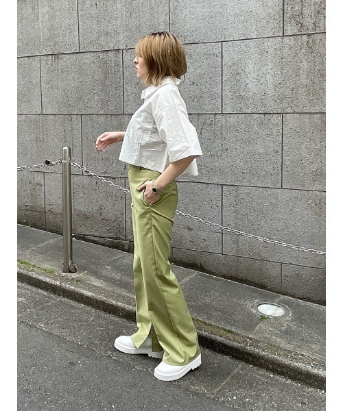 ENVYM（アンビー）の「クロップドＢＯＸＹＳＨ（シャツ/ブラウス・レディース・ホワイト/ブラック・FREE）」の11枚目の写真