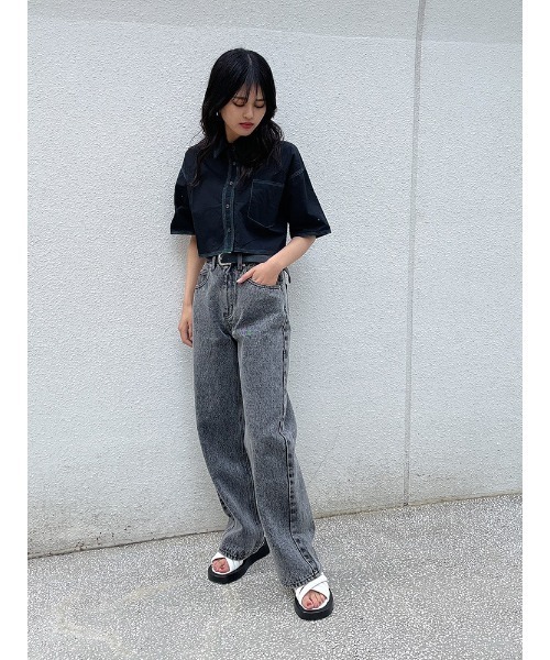 ENVYM（アンビー）の「クロップドＢＯＸＹＳＨ（シャツ/ブラウス・レディース・ホワイト/ブラック・FREE）」の16枚目の写真
