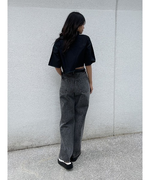 ENVYM（アンビー）の「クロップドＢＯＸＹＳＨ（シャツ/ブラウス・レディース・ホワイト/ブラック・FREE）」の18枚目の写真