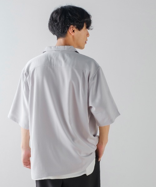 improves(インプローブス)の「パネル切替 オーバーサイズ オープンカラーシャツ(シャツ/ブラウス・メンズ・グリーン/ブラック/グレー・MEDIUM/LARGE)」の11枚目の写真