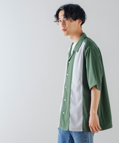 improves(インプローブス)の「パネル切替 オーバーサイズ オープンカラーシャツ(シャツ/ブラウス・メンズ・グリーン/ブラック/グレー・MEDIUM/LARGE)」の16枚目の写真