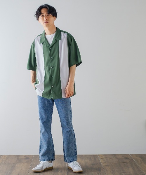 improves(インプローブス)の「パネル切替 オーバーサイズ オープンカラーシャツ(シャツ/ブラウス・メンズ・グリーン/ブラック/グレー・MEDIUM/LARGE)」の18枚目の写真