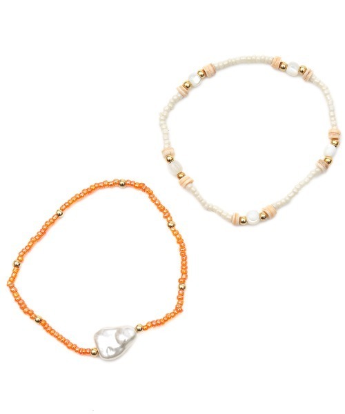 チチカカ(チチカカ)の「バロックパールブレスレット(ブレスレット・レディース・オレンジ/ブルー・FREE)」の6枚目の写真