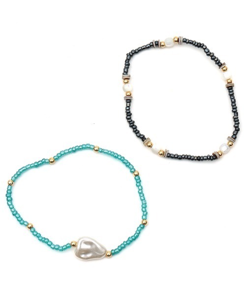 チチカカ(チチカカ)の「バロックパールブレスレット(ブレスレット・レディース・オレンジ/ブルー・FREE)」の5枚目の写真