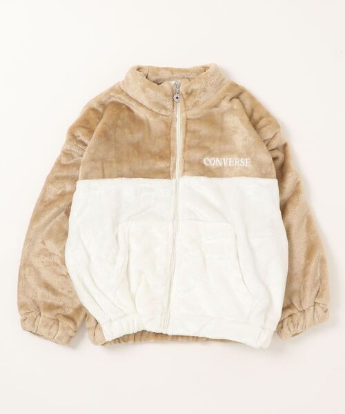 CONVERSE(コンバース)の「CONVERSE/コンバース キッズ フリースアウター(その他アウター・キッズ・ブラック/ベージュ・130/140/150/160)」の1枚目の写真