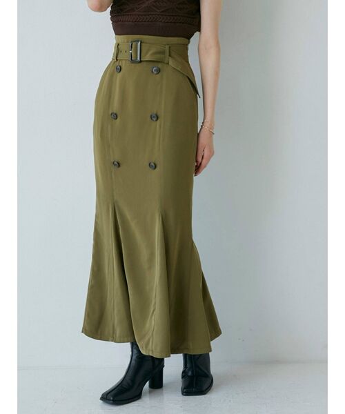 MURUA（ムルーア）の「トレンチマーメイドスカート（スカート・レディース・ブラック/ブラウン/カーキ・1/2）」の3枚目の写真
