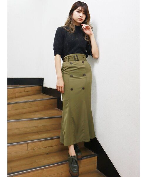 MURUA（ムルーア）の「トレンチマーメイドスカート（スカート・レディース・ブラック/ブラウン/カーキ・1/2）」の11枚目の写真