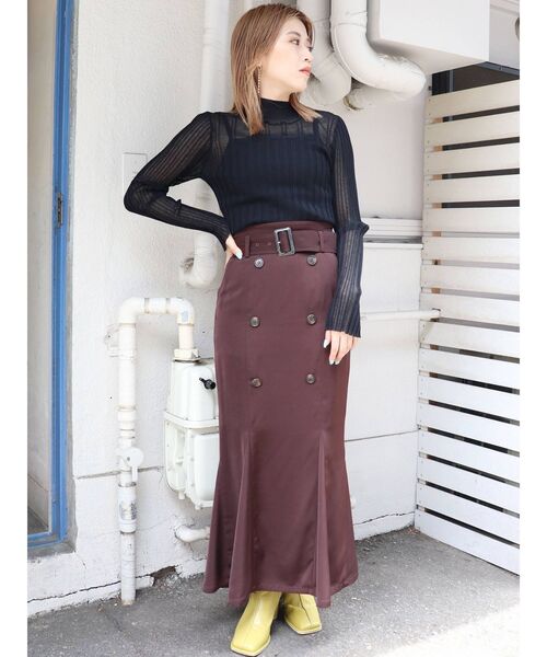 MURUA（ムルーア）の「トレンチマーメイドスカート（スカート・レディース・ブラック/ブラウン/カーキ・1/2）」の18枚目の写真