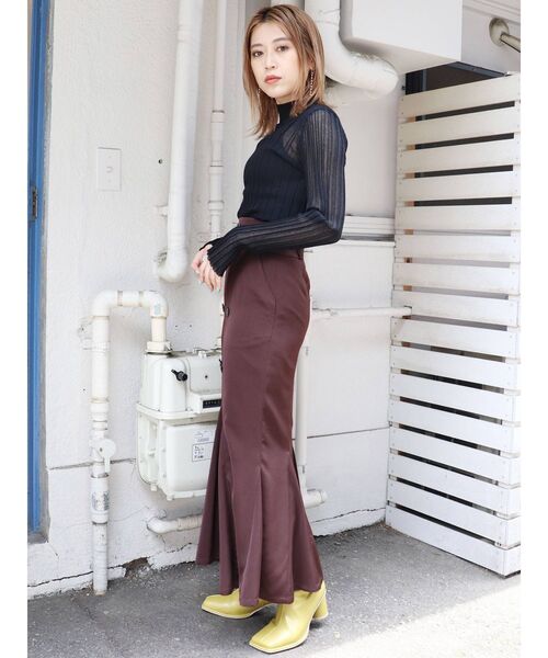 MURUA（ムルーア）の「トレンチマーメイドスカート（スカート・レディース・ブラック/ブラウン/カーキ・1/2）」の8枚目の写真