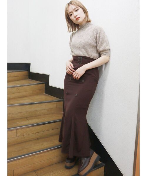 MURUA（ムルーア）の「トレンチマーメイドスカート（スカート・レディース・ブラック/ブラウン/カーキ・1/2）」の5枚目の写真