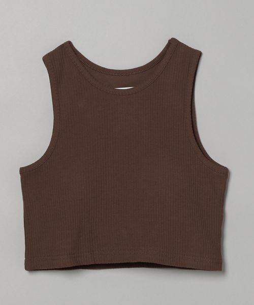 JEANASIS(ジーナシス)の「【YOGA】カップツキクロップドタンク/299389(タンクトップ・レディース・ホワイト/ブラック/ブラウン・FREE)」の3枚目の写真