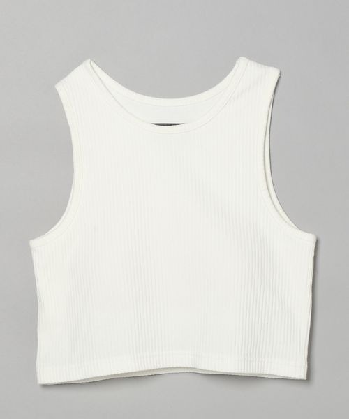 JEANASIS(ジーナシス)の「【YOGA】カップツキクロップドタンク/299389(タンクトップ・レディース・ホワイト/ブラック/ブラウン・FREE)」の2枚目の写真