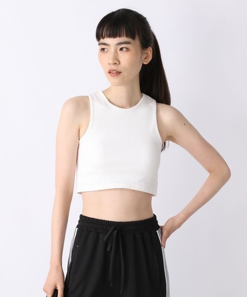 JEANASIS(ジーナシス)の「【YOGA】カップツキクロップドタンク/299389(タンクトップ・レディース・ホワイト/ブラック/ブラウン・FREE)」の14枚目の写真
