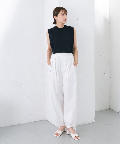 KBF（ケイビーエフ）の「フラップミリタリーパンツ（その他パンツ・レディース・ネイビー/オフホワイト/グリーン・ONE）」の7枚目の写真