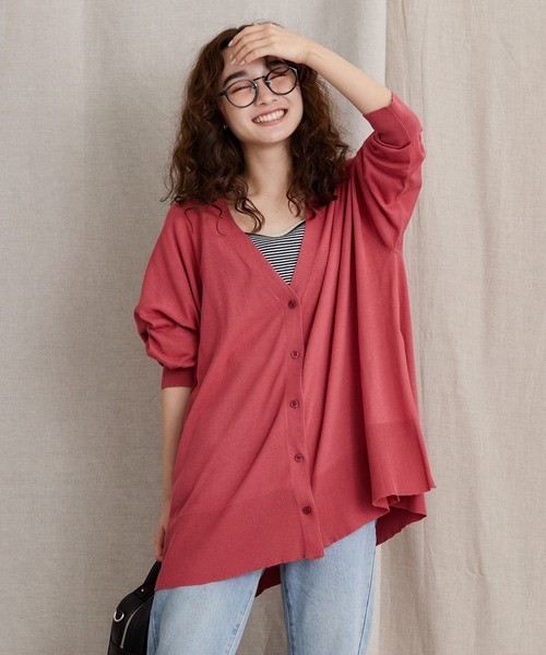 AMERICAN HOLIC(アメリカンホリック)の「UVカットミディカーディガン(カーディガン/ボレロ・レディース・ブラック/ブラウン/ピンク/グレー系その他2/ブルー/イエロー・L/M)」の6枚目の写真