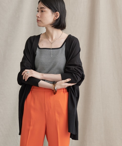 AMERICAN HOLIC(アメリカンホリック)の「UVカットミディカーディガン(カーディガン/ボレロ・レディース・ブラック/ブラウン/ピンク/グレー系その他2/ブルー/イエロー・L/M)」の2枚目の写真