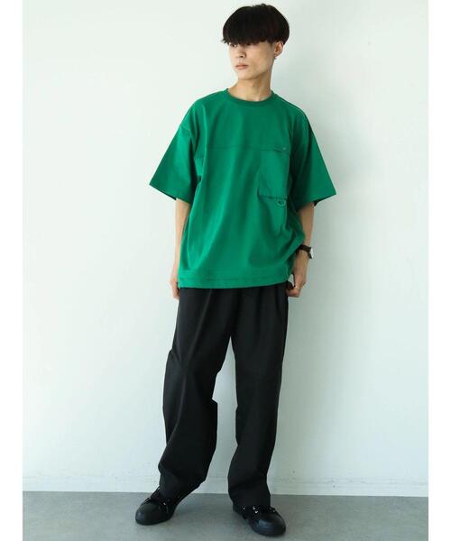 CRAFT STANDARD BOUTIQUE(クラフトスタンダードブティック)の「布帛切り替えプルオーバーB *(Tシャツ/カットソー・メンズ・オフホワイト/レッド/ブラック/グリーン・LL/M/L)」の5枚目の写真