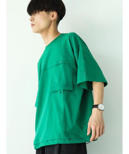 CRAFT STANDARD BOUTIQUE(クラフトスタンダードブティック)の「布帛切り替えプルオーバーB *(Tシャツ/カットソー・メンズ・オフホワイト/レッド/ブラック/グリーン・LL/M/L)」の7枚目の写真