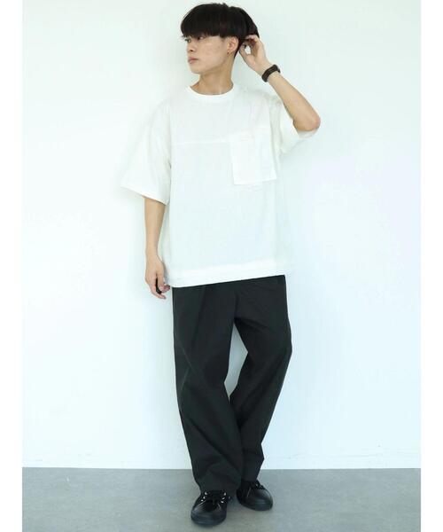 CRAFT STANDARD BOUTIQUE(クラフトスタンダードブティック)の「布帛切り替えプルオーバーB *(Tシャツ/カットソー・メンズ・オフホワイト/レッド/ブラック/グリーン・LL/M/L)」の17枚目の写真