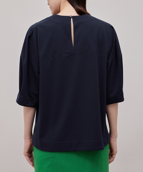【秋の新作】フォルム袖ブラウスライクカットソー