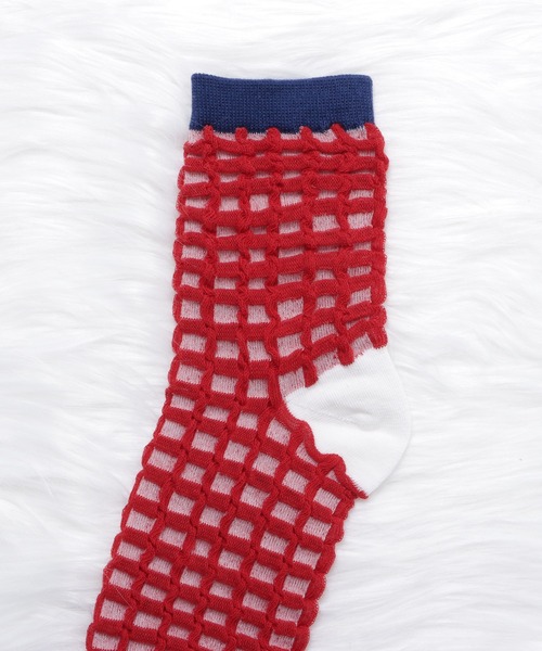 Lace Ladies(レースレディース)の「【5色組】幾何学柄クルーソックスセット(ソックス/靴下・レディース・マルチ・FREE)」の7枚目の写真