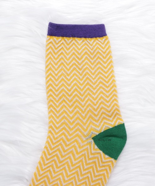 Lace Ladies(レースレディース)の「【5色組】幾何学柄クルーソックスセット(ソックス/靴下・レディース・マルチ・FREE)」の8枚目の写真