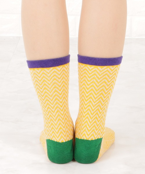 Lace Ladies(レースレディース)の「【5色組】幾何学柄クルーソックスセット(ソックス/靴下・レディース・マルチ・FREE)」の20枚目の写真