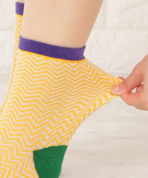 Lace Ladies(レースレディース)の「【5色組】幾何学柄クルーソックスセット(ソックス/靴下・レディース・マルチ・FREE)」の22枚目の写真