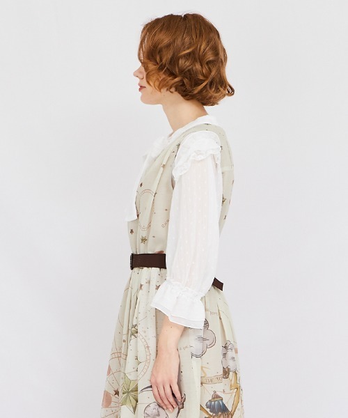 axes femme(アクシーズファム)の「2WAYラメ混ドビー素材ブラウス(シャツ/ブラウス・レディース・ホワイト/ブラック/ネイビー・FREE)」の4枚目の写真