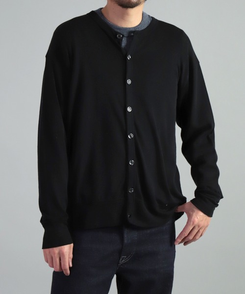 gicipi（ジチピ）の「[ gicipi ] CHINGHIALE/2210A　クルーネックカーディガン（カーディガン/ボレロ・メンズ・レッド/ブラック・3/4）」の18枚目の写真