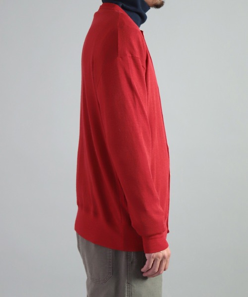 gicipi（ジチピ）の「[ gicipi ] CHINGHIALE/2210A　クルーネックカーディガン（カーディガン/ボレロ・メンズ・レッド/ブラック・3/4）」の6枚目の写真
