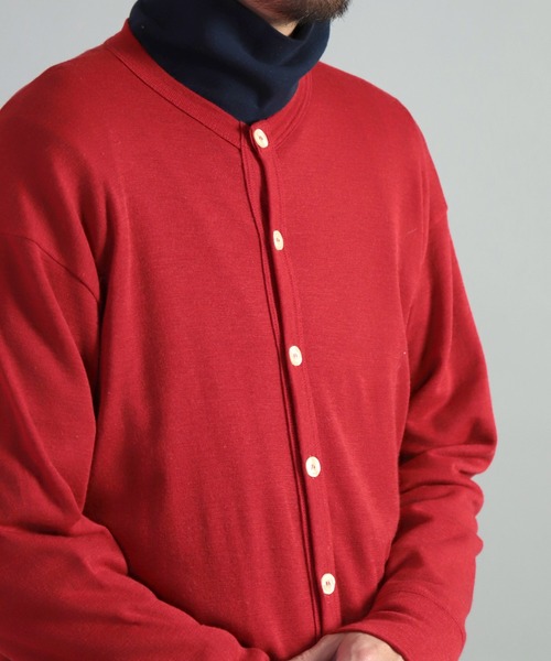 gicipi（ジチピ）の「[ gicipi ] CHINGHIALE/2210A　クルーネックカーディガン（カーディガン/ボレロ・メンズ・レッド/ブラック・3/4）」の8枚目の写真