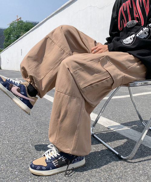 neos（ネオス）の「【neos -addictive design-】ワイドシルエット サイドポケット バルーン パラシュートカーゴ パンツ（カーゴパンツ・メンズ・ベージュ/ブラック/カーキ・MEDIUM/LARGE/X-LARGE）」の16枚目の写真
