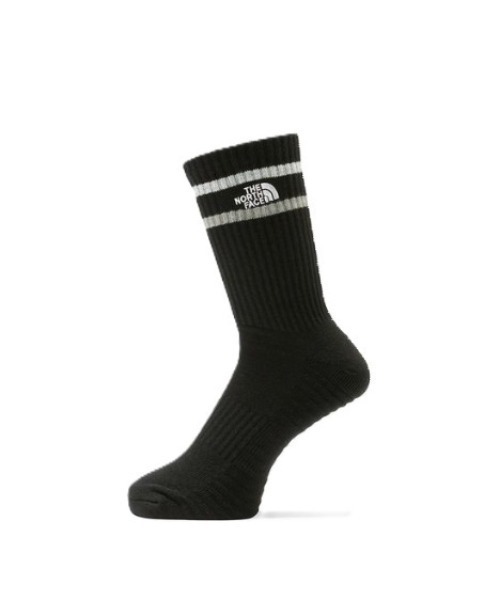 THE NORTH FACE（ザノースフェイス）の「【THE NORTH FACE】FREE RUN CREW（ソックス/靴下・メンズ・ブラック/ホワイト・SMALL/MEDIUM）」の2枚目の写真