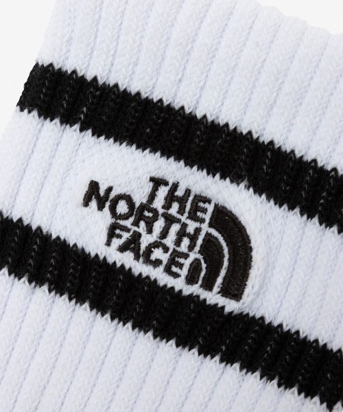 THE NORTH FACE（ザノースフェイス）の「【THE NORTH FACE】FREE RUN CREW（ソックス/靴下・メンズ・ブラック/ホワイト・SMALL/MEDIUM）」の3枚目の写真