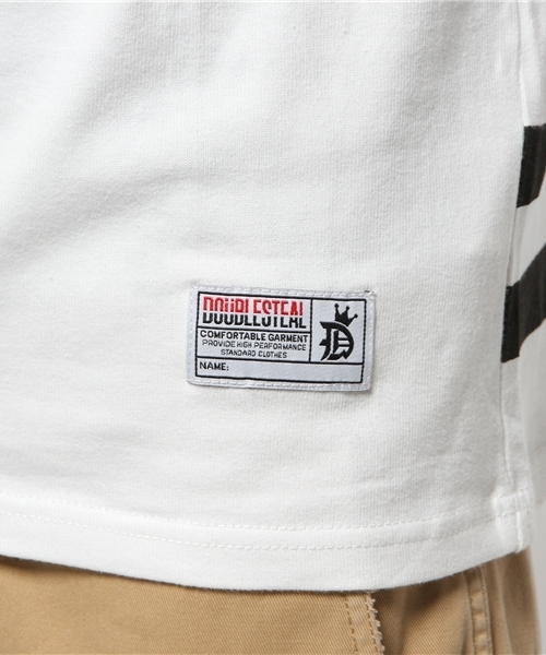 DOUBLE STEAL（ダブルスティール）の「Double Line Football Tee（Tシャツ/カットソー・メンズ・ブラック/ホワイト・X-LARGE/LARGE/MEDIUM）」の8枚目の写真
