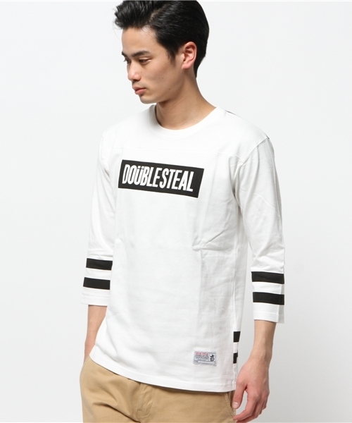 DOUBLE STEAL（ダブルスティール）の「Double Line Football Tee（Tシャツ/カットソー・メンズ・ブラック/ホワイト・X-LARGE/LARGE/MEDIUM）」の9枚目の写真