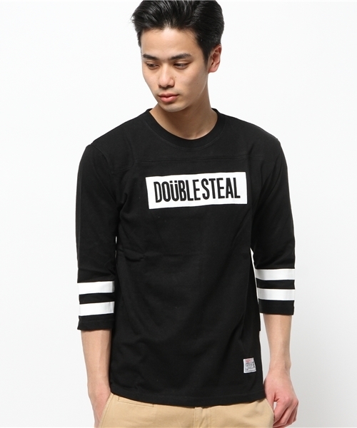 DOUBLE STEAL（ダブルスティール）の「Double Line Football Tee（Tシャツ/カットソー・メンズ・ブラック/ホワイト・X-LARGE/LARGE/MEDIUM）」の10枚目の写真