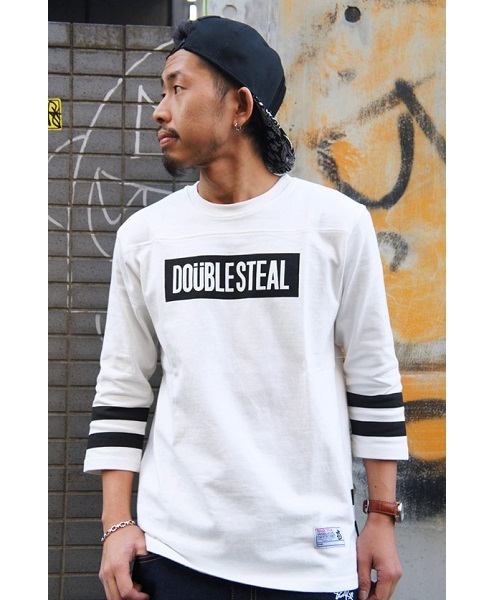 DOUBLE STEAL（ダブルスティール）の「Double Line Football Tee（Tシャツ/カットソー・メンズ・ブラック/ホワイト・X-LARGE/LARGE/MEDIUM）」の4枚目の写真