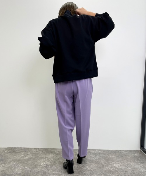 MLI'A（エムリア）の「ハーフZIPロゴスウェット（スウェット・レディース・ブラック/オートミール/ボルドー・M）」の20枚目の写真