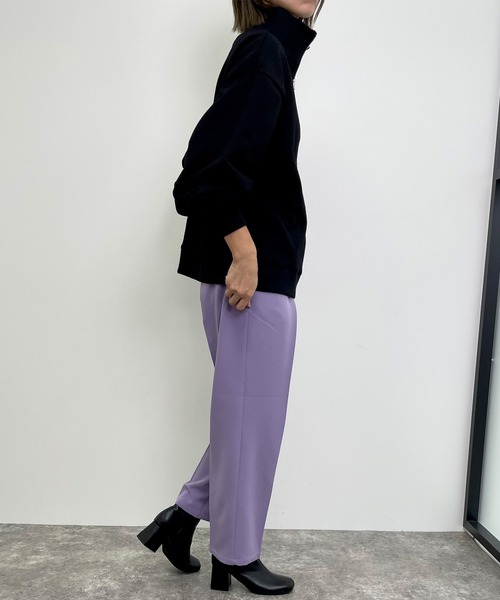 MLI'A（エムリア）の「ハーフZIPロゴスウェット（スウェット・レディース・ブラック/オートミール/ボルドー・M）」の4枚目の写真