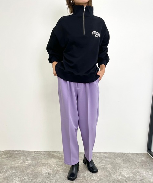 MLI'A（エムリア）の「ハーフZIPロゴスウェット（スウェット・レディース・ブラック/オートミール/ボルドー・M）」の16枚目の写真