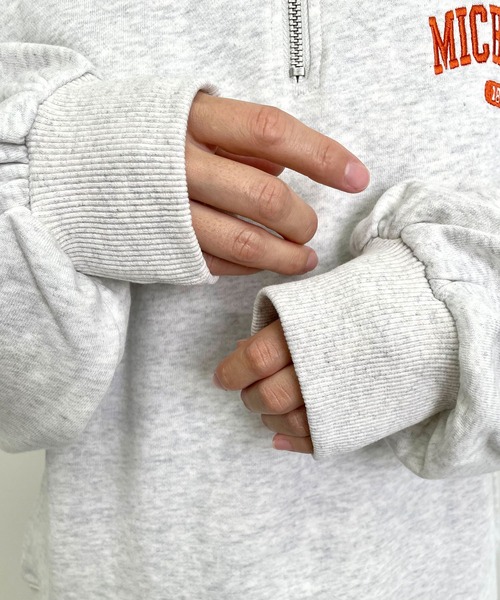 MLI'A（エムリア）の「ハーフZIPロゴスウェット（スウェット・レディース・ブラック/オートミール/ボルドー・M）」の10枚目の写真