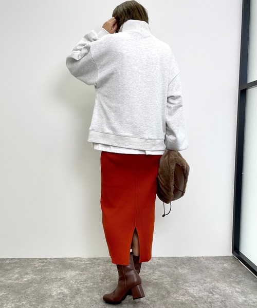 MLI'A（エムリア）の「ハーフZIPロゴスウェット（スウェット・レディース・ブラック/オートミール/ボルドー・M）」の18枚目の写真